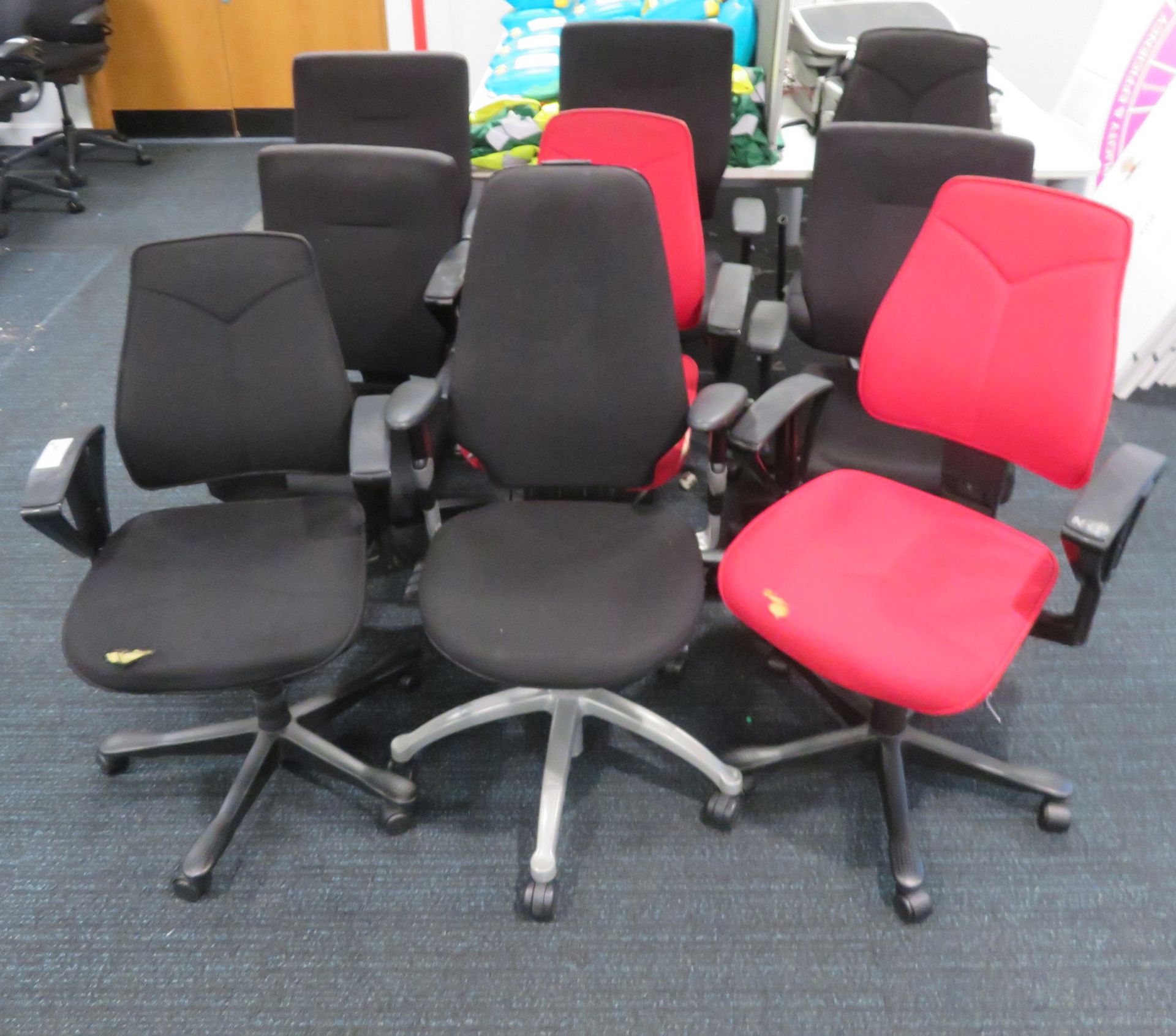 9x Various Office Swivel Chairs. Varying Condition.