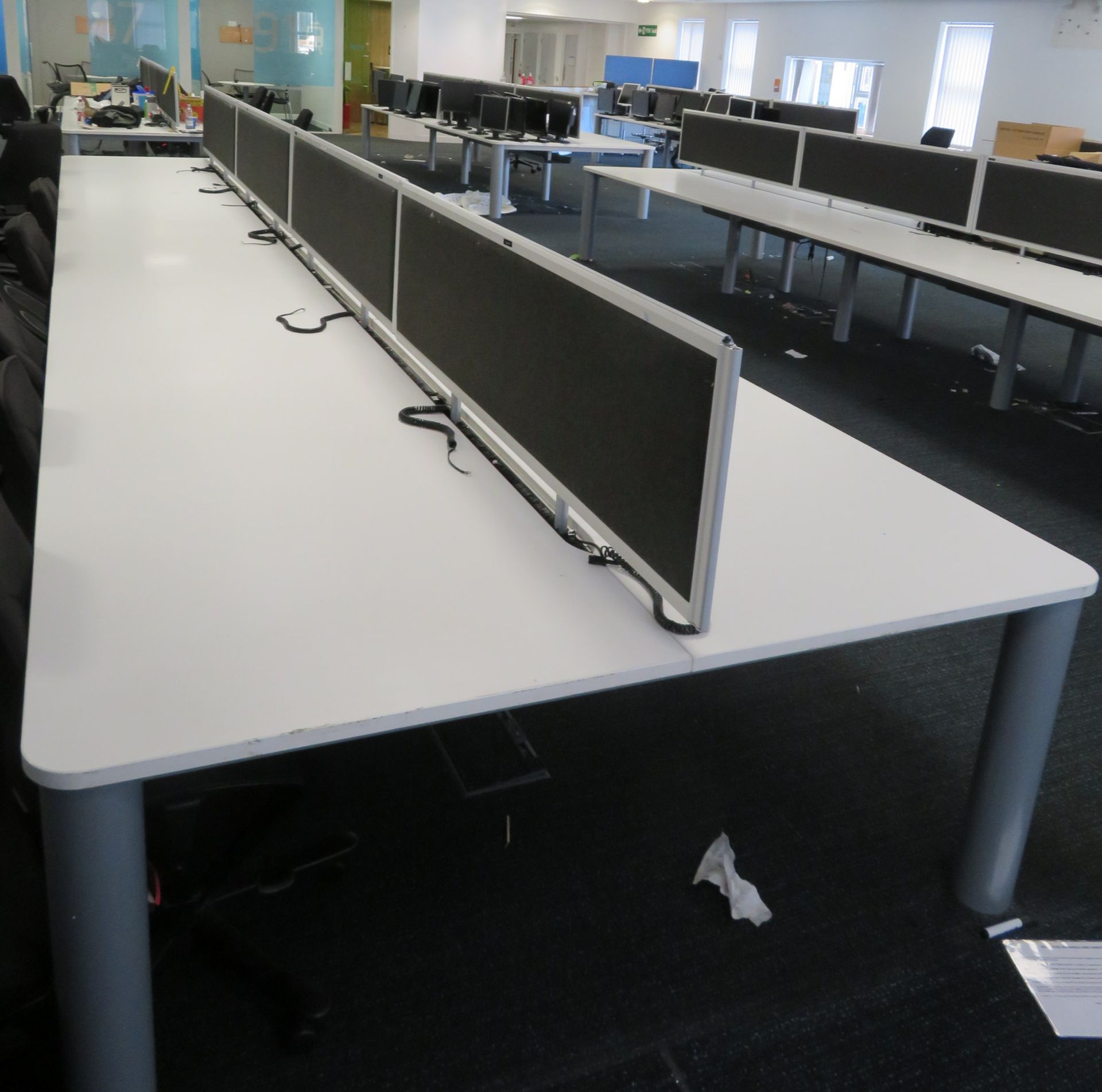 Bank Of Desks Seating 10. Dimensions: 6505x1800x745mm. (LxDxH) - Image 4 of 4