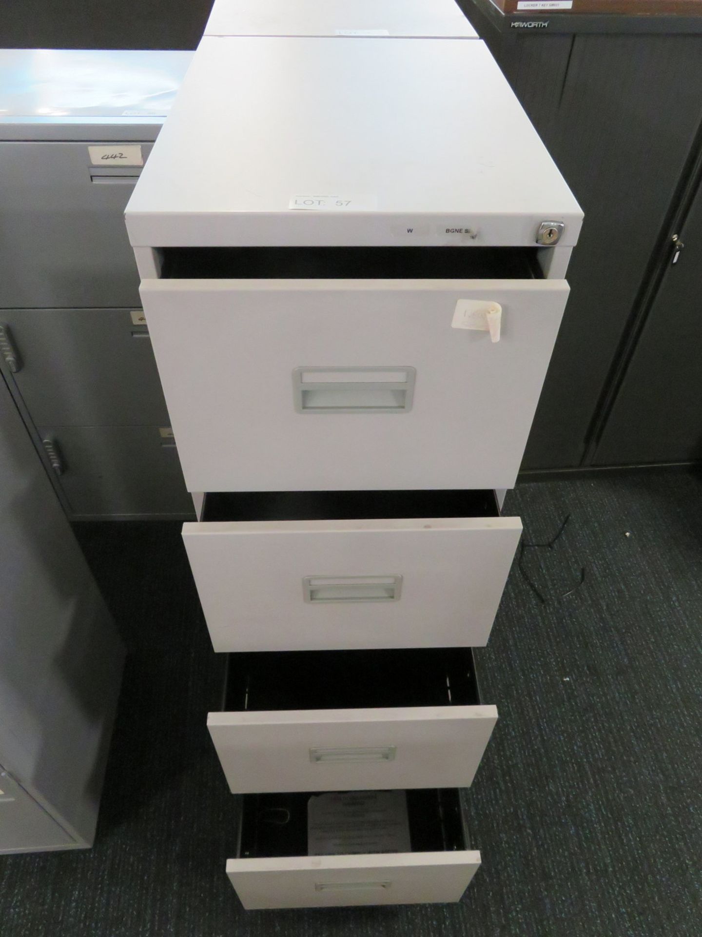 2x 4 Drawer Office Filing Cupboard. Dimensions: 460x620x1320mm (LxDxH) - Image 2 of 2