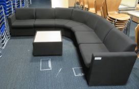 Waiting Room Corner Sofa With Coffee Table. Dimensions: 2000x2000mm (LxL)