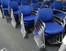 20x Blue Padded Office Chairs.