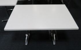 6x Canteen Tables. Dimensions: 1200x790x740mm (LxDxH)
