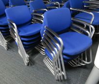 10x Blue Padded Office Chairs.