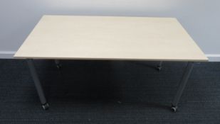 Tiltable Office Desk. Dimensions: 1500x750x740mm (LxDxH)