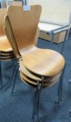 4x Wooden Canteen Chairs.