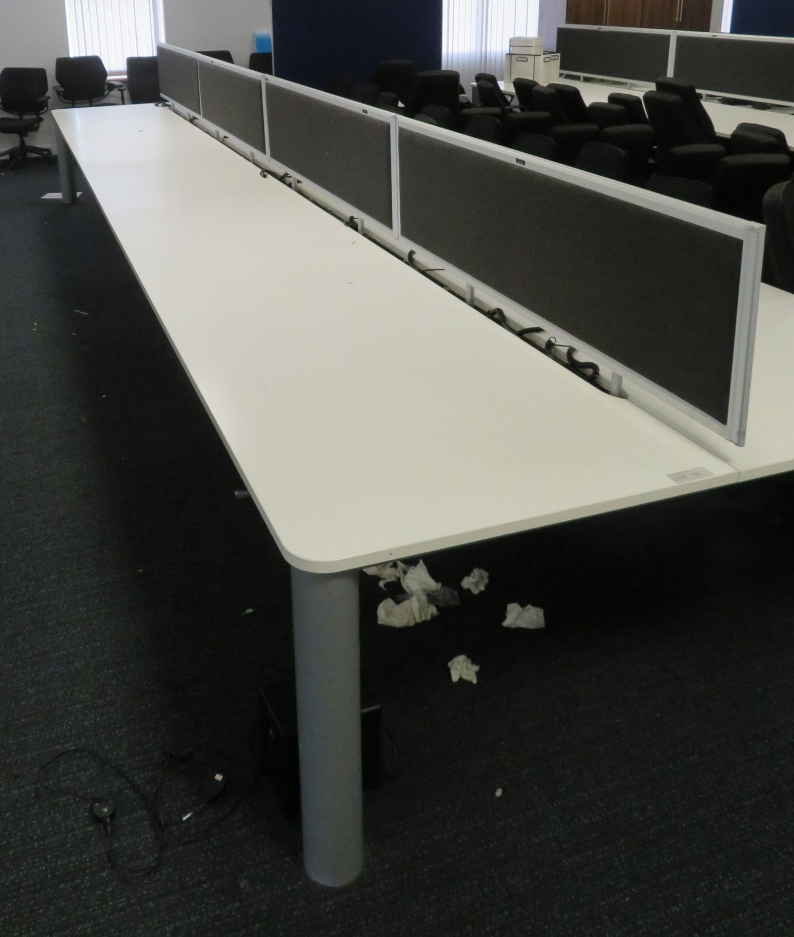 Bank Of Desks Seating 10. Dimensions: 6505x1800x745mm. (LxDxH) - Image 2 of 4