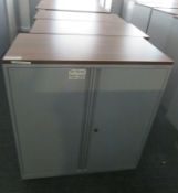 4x Metal 2 Door Office Storage Cupboard. Dimensions: 1000x480x1100mm (LxDxH)