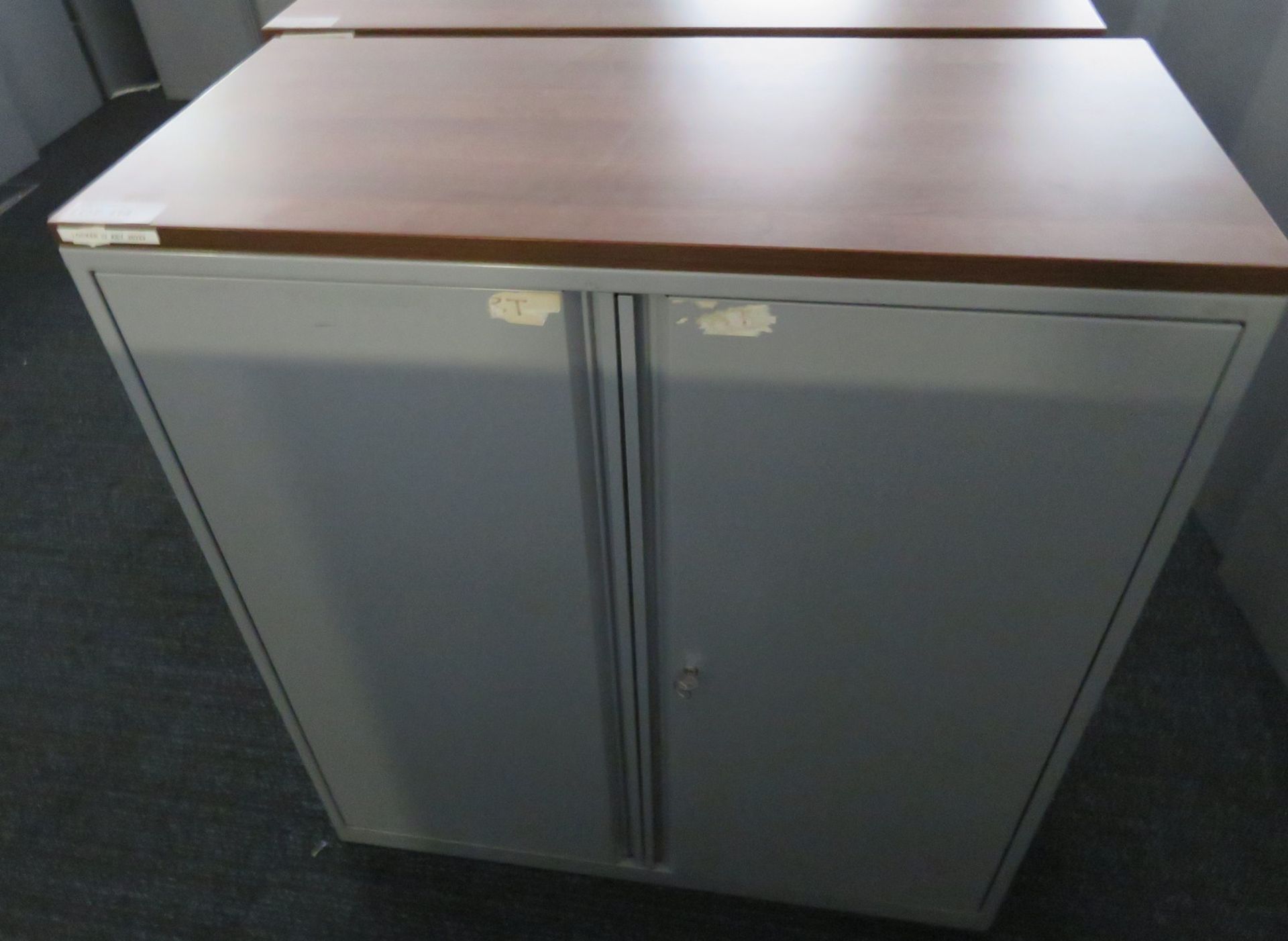 Metal 2 Door Office Storage Cupboard. Dimensions: 1000x480x1100mm (LxDxH)