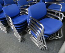 10x Blue Padded Office Chairs.