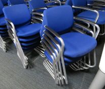 10x Blue Padded Office Chairs.