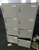 Bank Of 8 Lockers. This Is An Overview Picture And You Will Receive One In Similar Condition.