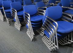 20x Blue Padded Office Chairs.