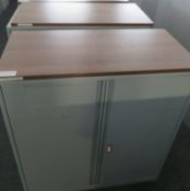 2x Metal 2 Door Office Storage Cupboard. Dimensions: 1000x480x1100mm (LxDxH)