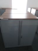 4x Metal 2 Door Office Storage Cupboard. Dimensions: 1000x480x1100mm (LxDxH)