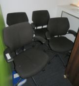 4x Humanscale Freedom Task Office Swivel Chairs. Varying Condition.