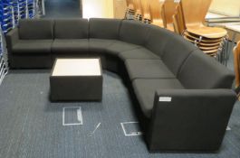 Waiting Room Corner Sofa With Coffee Table. Dimensions: 2000x2000mm (LxL)