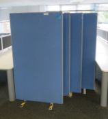 4x Office Dividers. Dimensions: 1020x1800mm (WxH)