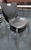 4x Plastic Canteen/Office Chairs.