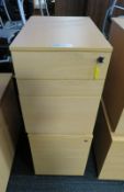 2x 3 Drawer Pedestal. Dimensions: 430x600x600mm (LxDxH)