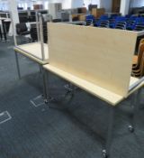 4x Portable Office Table. Dimensions: 1200x600x730mm (LxDxH)