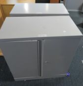 2x Metal Office Storage Cupboard. Dimensions: 920x480x1020mm (LxDxH)