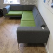 L-Shaped Corner Sofa. Dimensions; 2450x1800mm (LxL)