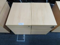 2x 3 Drawer Pedestal. Dimensions: 430x600x600mm (LxDxH)