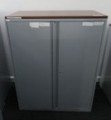 Metal 2 Door Office Storage Cupboard. Dimensions: 1000x480x1300mm (LxDxH)