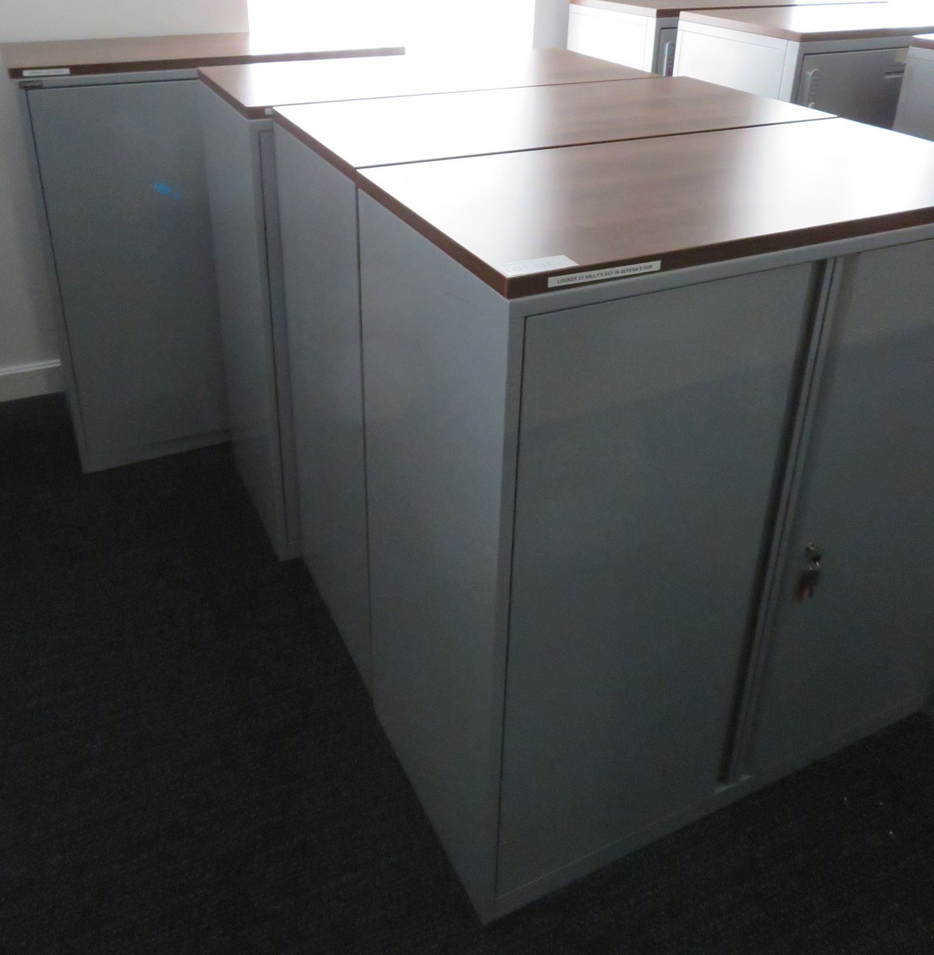 4x Metal 2 Door Office Storage Cupboard. Dimensions: 1000x480x1100mm (LxDxH) - Image 2 of 2