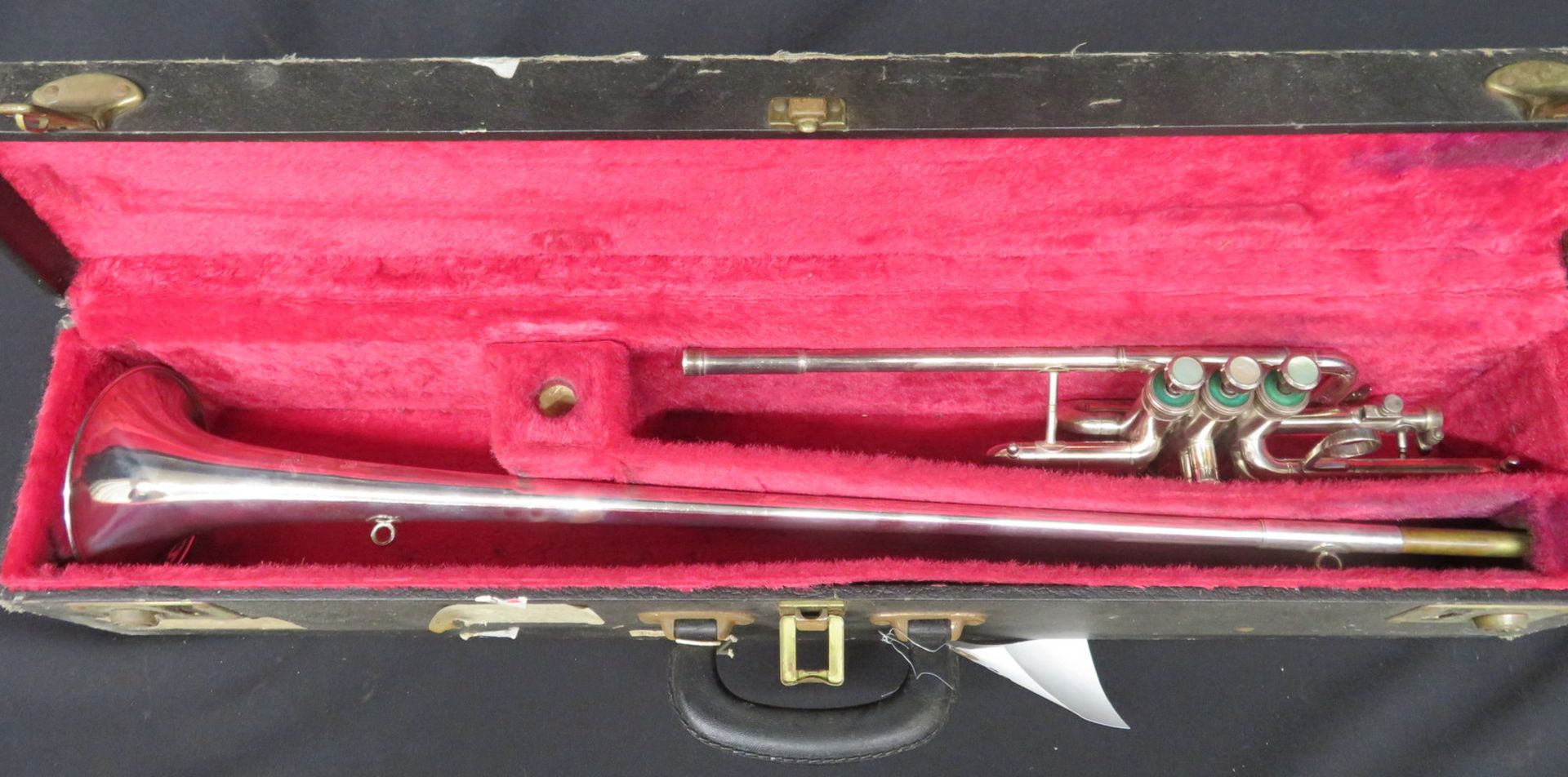 Boosey & Hawkes Imperial fanfare trumpet with case. Serial number: LP. 399555. - Image 2 of 19