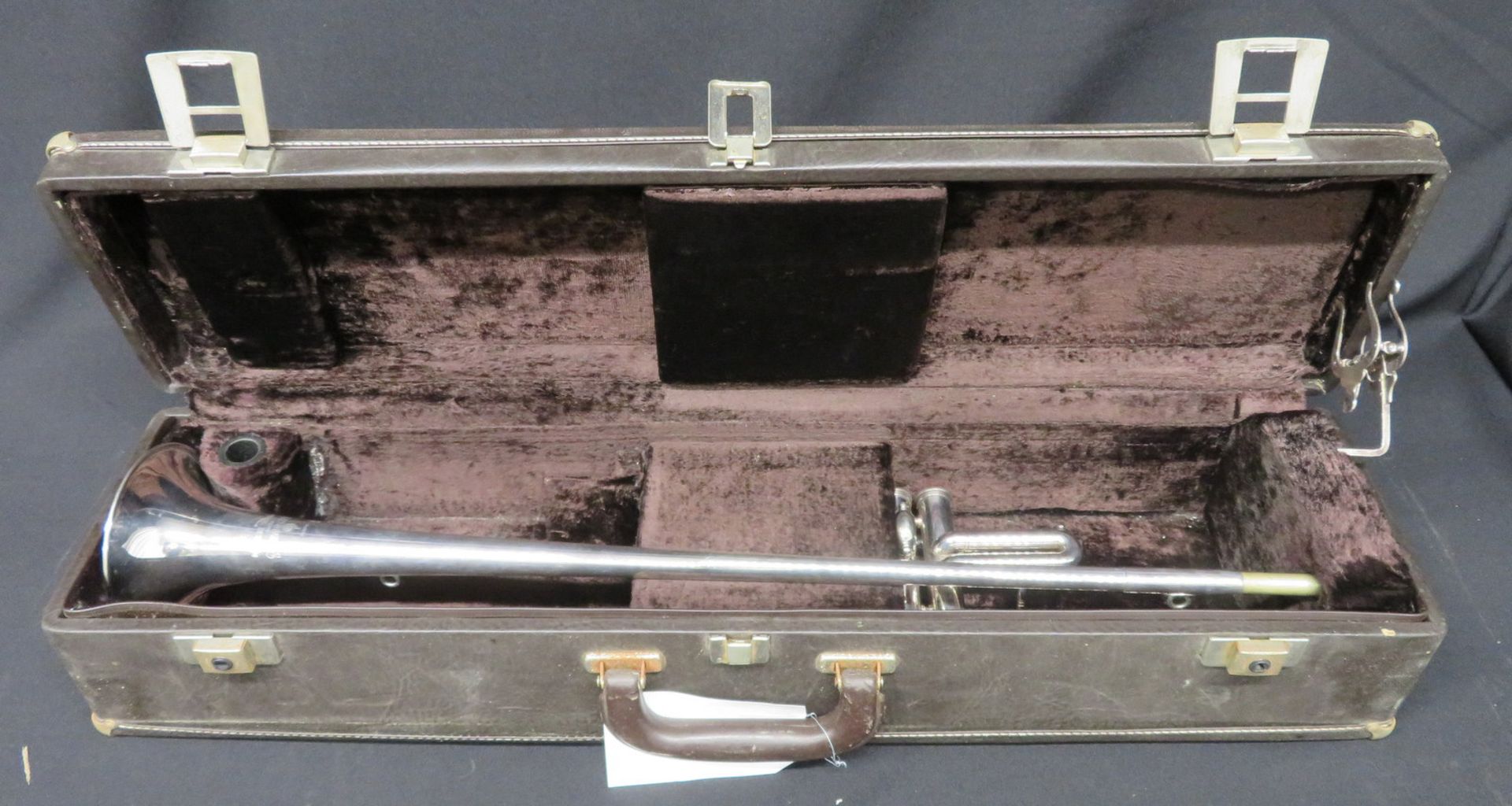 Boosey & Hawkes Imperial Besson fanfare trumpet with case. Serial number: 706-702334.
