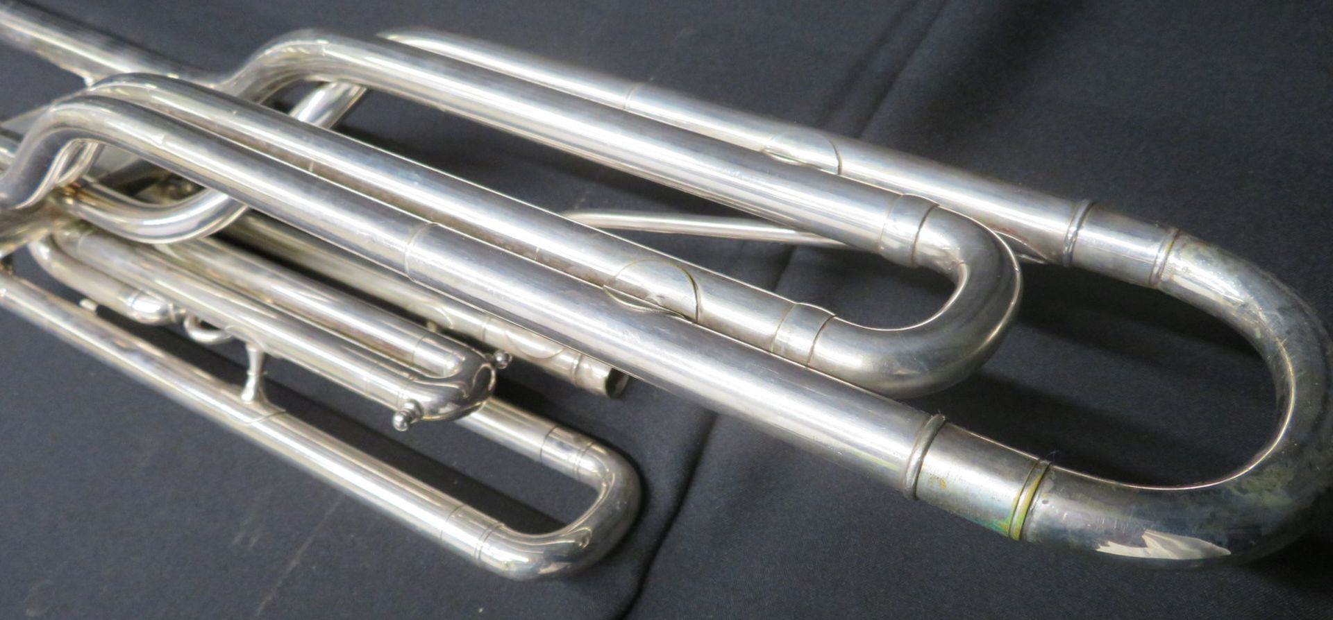 Boosey & Hawkes Imperial Besson bass fanfare trumpet with case. Serial number: 708-670089. - Image 11 of 18