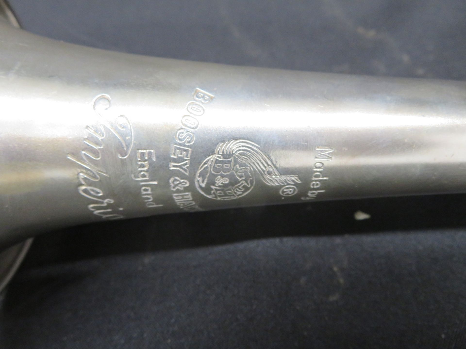 Boosey & Hawkes Imperial fanfare trumpet with case. Serial number: 514759. - Image 11 of 18