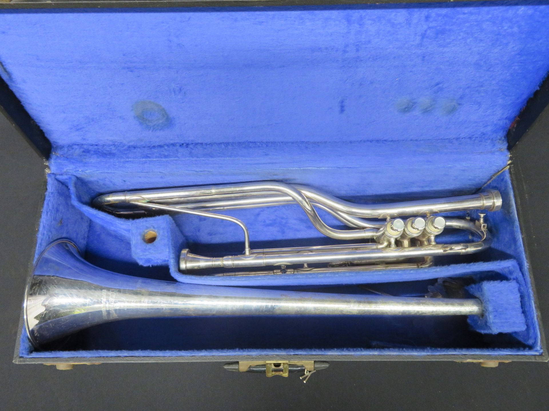 Boosey & Hawkes Imperial Besson bass fanfare trumpet with case. Serial number: 708-670089. - Image 2 of 18