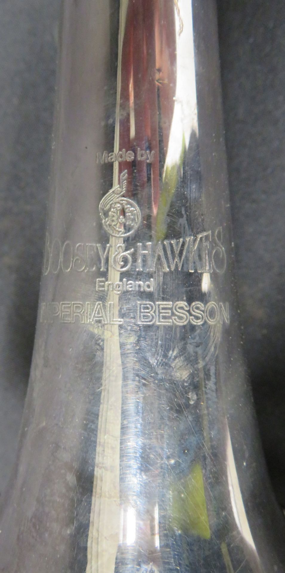 Boosey & Hawkes Imperial Besson fanfare trumpet with case. Serial number: 706-702334. - Bild 11 aus 16