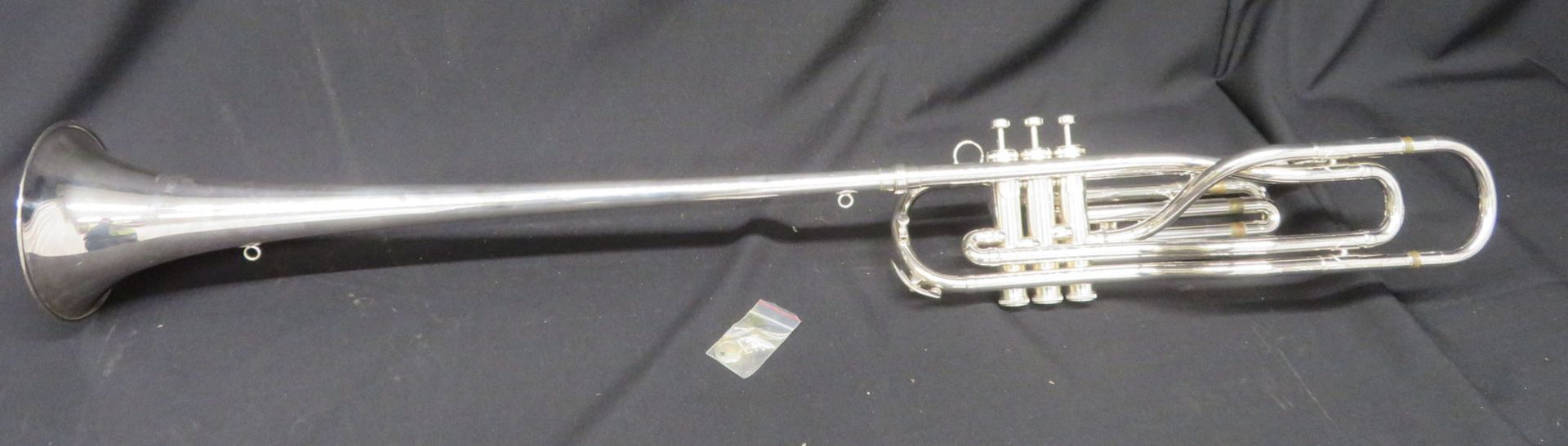 Boosey & Hawkes Besson 700 London tenor fanfare trumpet with case. Serial number: 707-740320. - Image 3 of 19