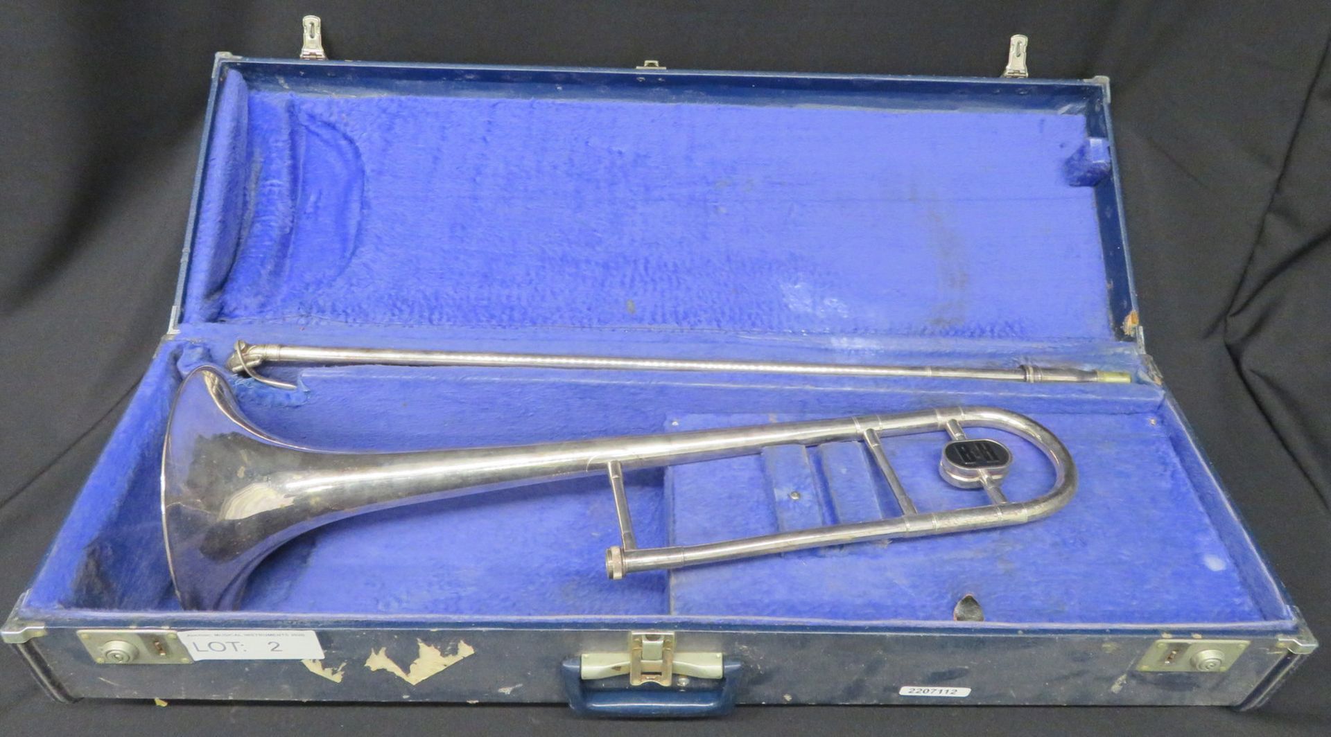 Boosey & Hawkes Sovereign trombone with case. Serial number: 655399.