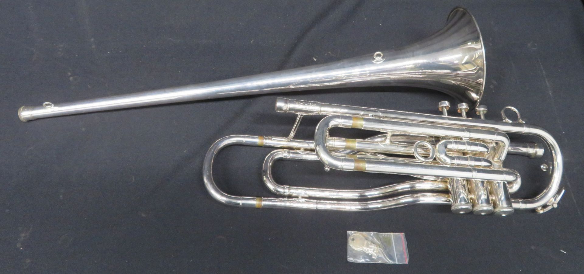 Boosey & Hawkes Besson 700 London tenor fanfare trumpet with case. Serial number: 707-740320. - Image 17 of 19