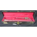 Boosey & Hawkes Imperial fanfare trumpet with case. Serial number: 514759.