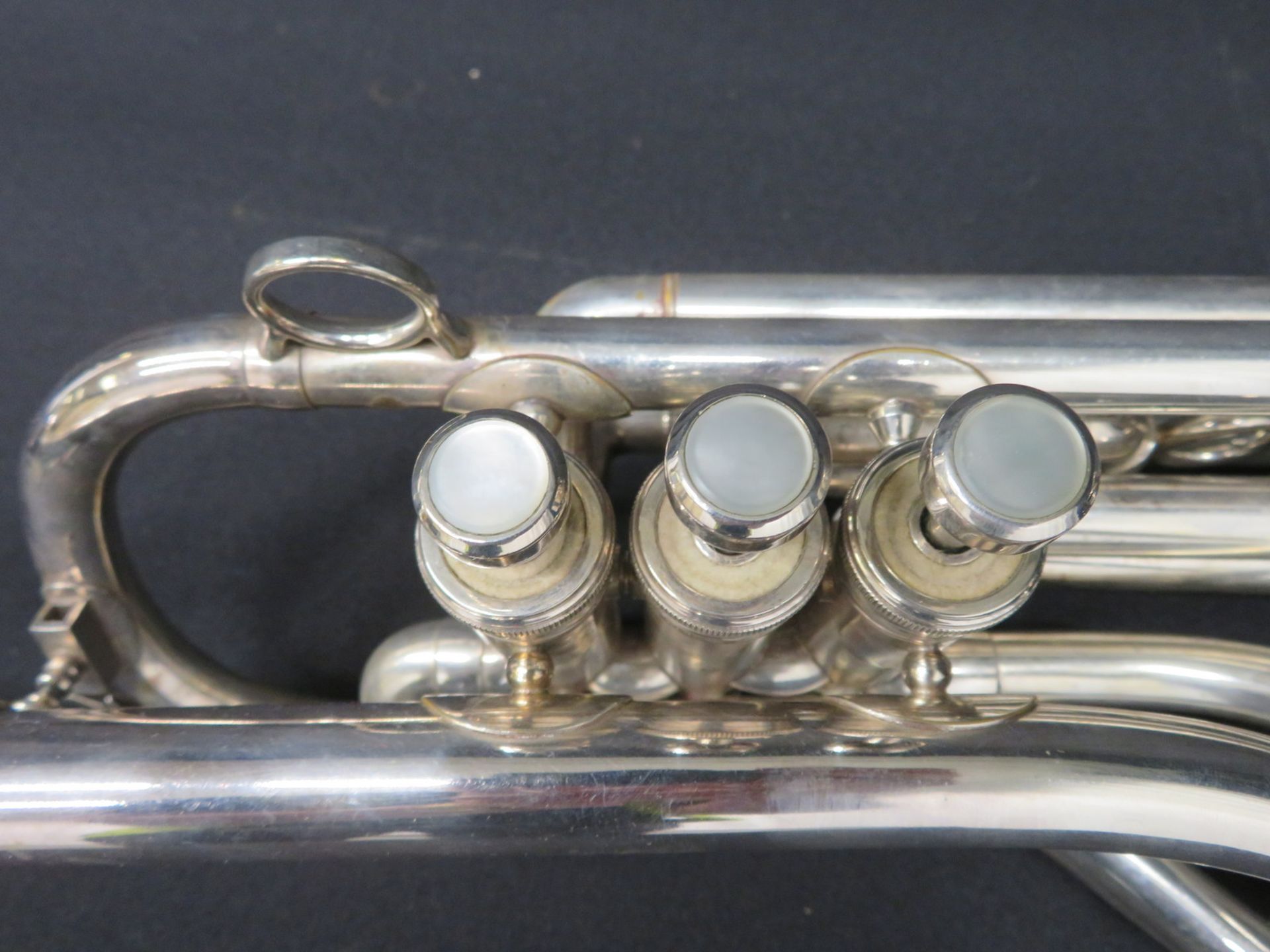 Boosey & Hawkes Imperial Besson bass fanfare trumpet with case. Serial number: 708-670089. - Image 9 of 18