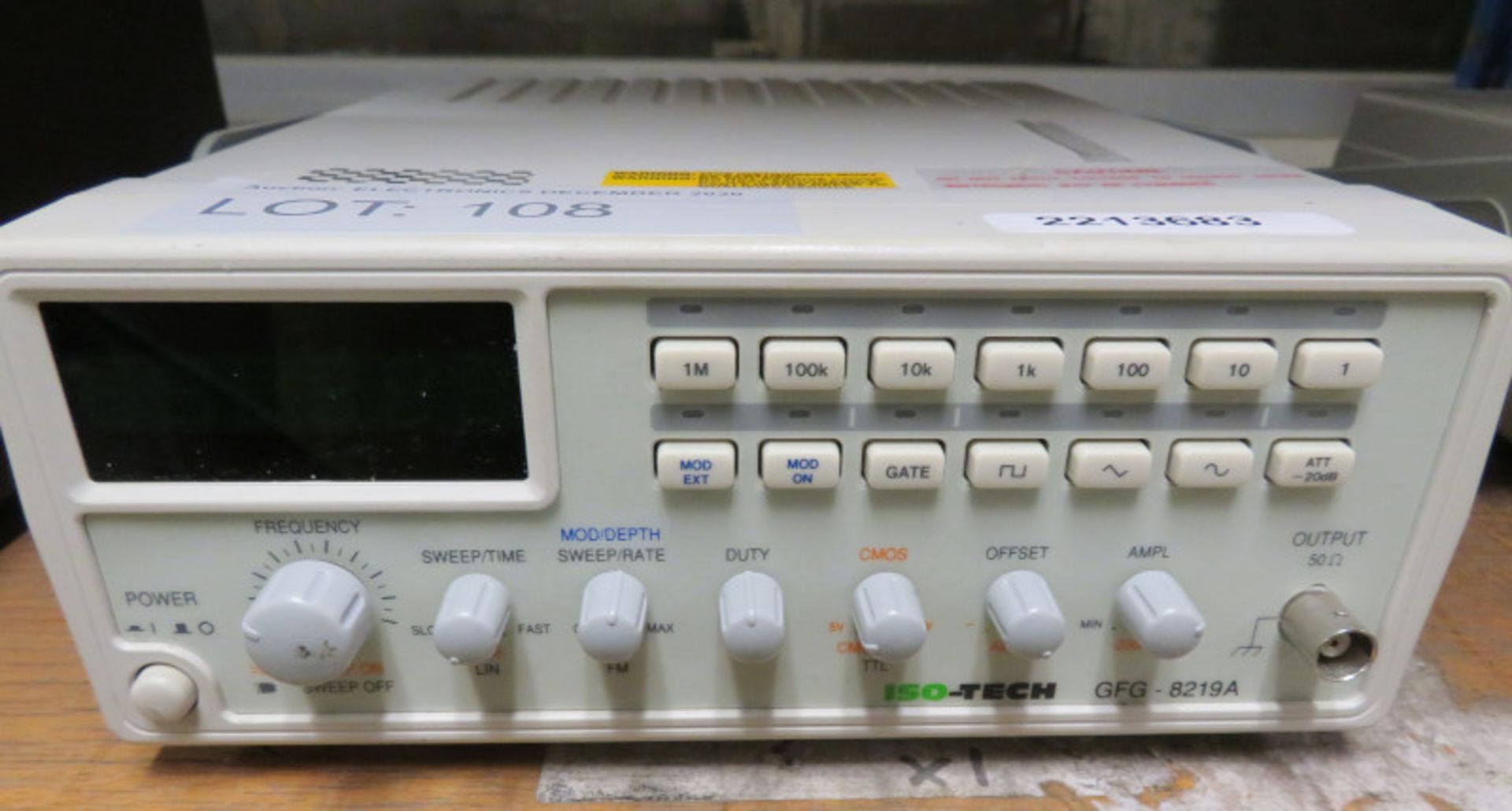 Iso-Tech GFG 8219A Function Generator (No Power Cable) - Image 2 of 3