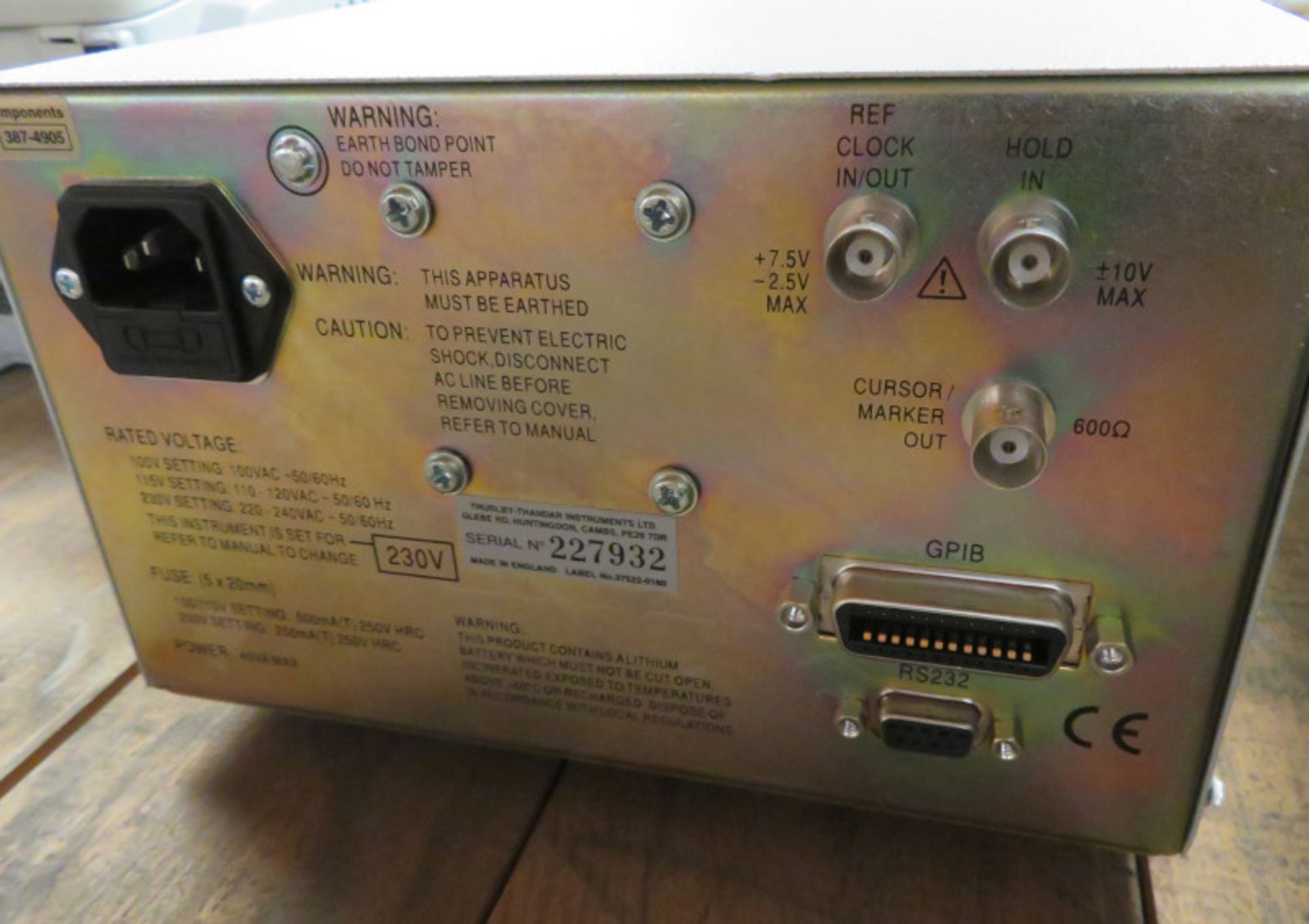 TTi TGA1241 40MHz Arbitrary Waveform Generator (No Power Cable) - Image 3 of 3