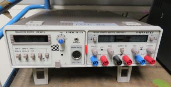 Hameg HM8014 Milliohm Meter & HM8040-2 Triple Power Supply (No Power Cable)