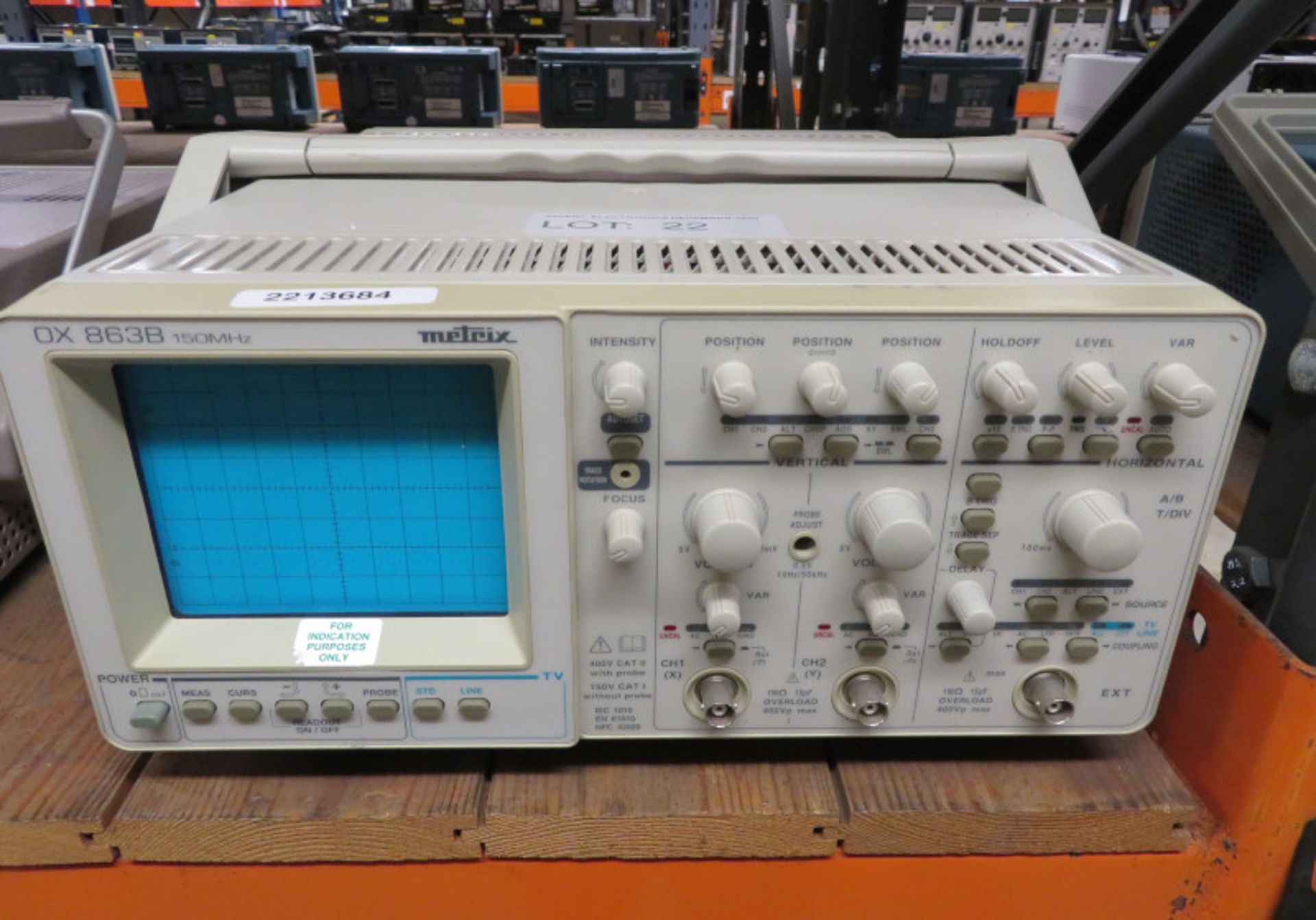 Metrix OX863B Analogue Oscilloscope 150MHz (No Power Cable)