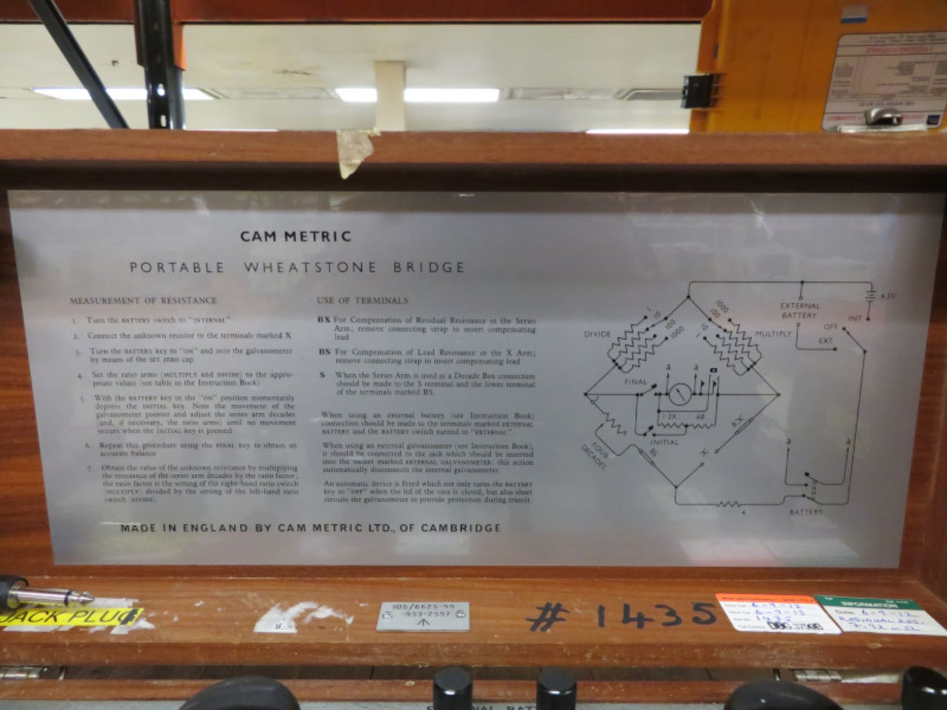 Cam Metric Portable Wheatstone Bridge Set - Image 2 of 4