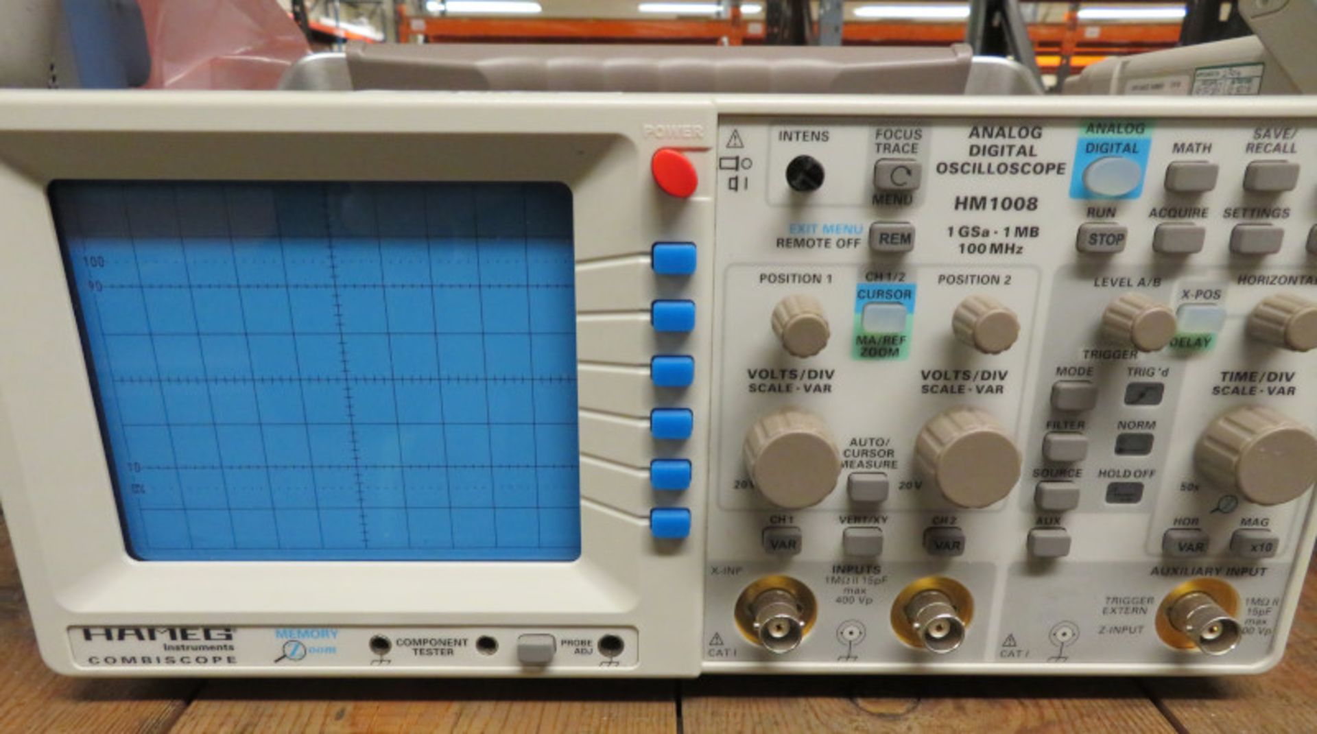 Hameg Instruments HM1008 Analog Digital Oscilloscope 1 GSa - 1MB 100MHz (No Power Cable) - Image 2 of 3