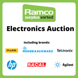 Ramco Electronics Auction - Brands Include - Marconi, Farnell, Fluke, Rohde & Schwarz, RACAL, Hewlett Packard, Tektronix, Agilent