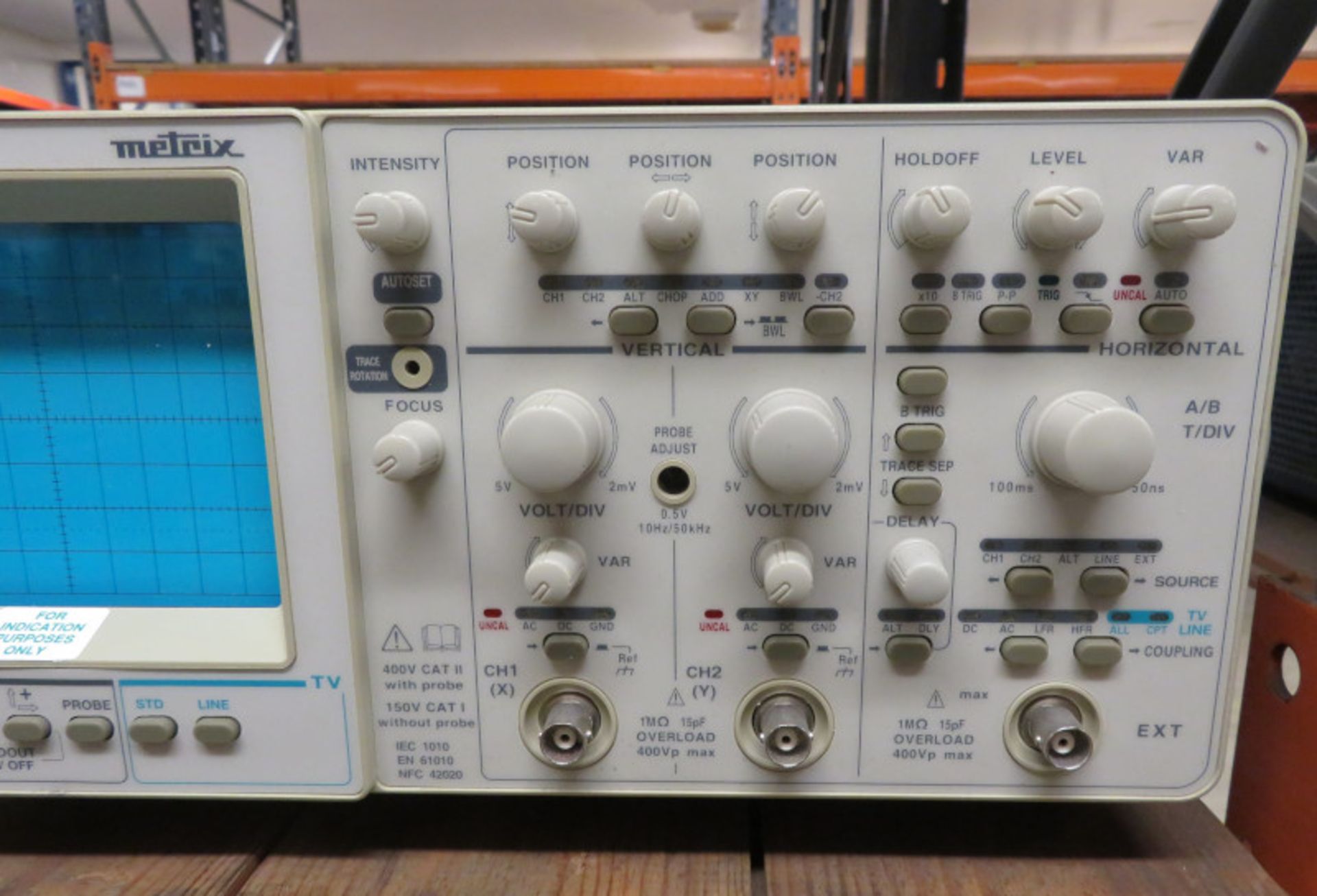 Metrix OX863B Analogue Oscilloscope 150MHz (No Power Cable) - Image 3 of 4