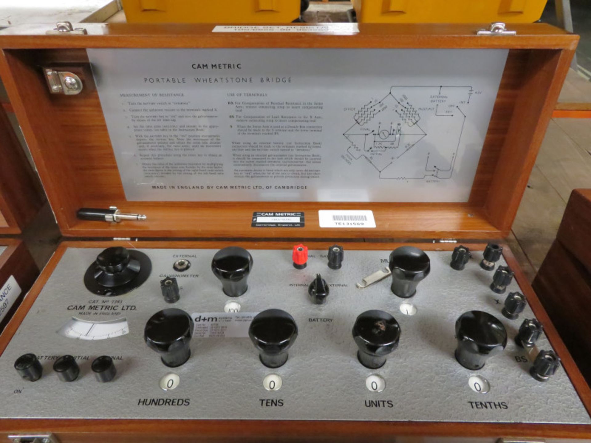 Cam Metric Portable Wheatstone Bridge Set - NSN 6625-99-953-2597 - Image 2 of 4