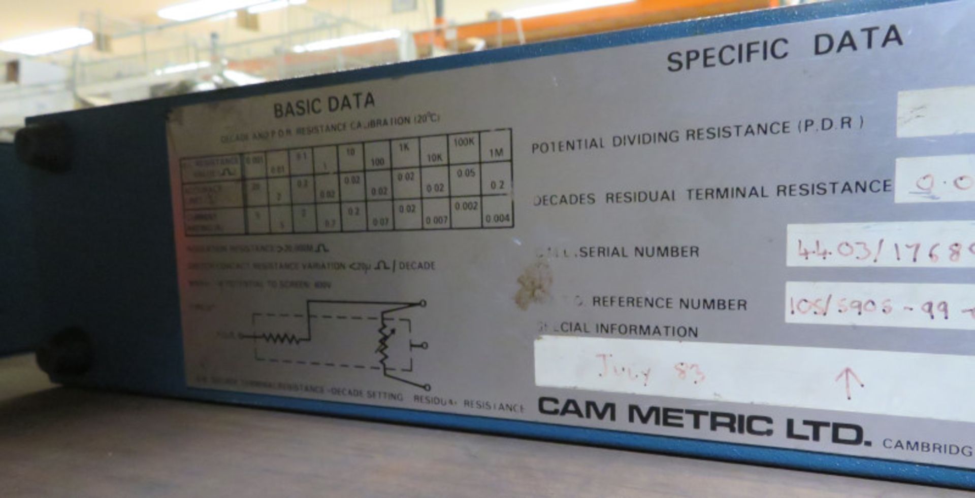 Cammetric Resistance Decade Box - Image 3 of 3